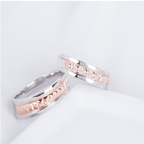 미니골드 김천점 SILVER 랑스 커플링 남자 여자 은반지 RRIC1069 RRIC1070 투톤 우대안쪽 이니셜 각인무료 안막음반지_이미지
