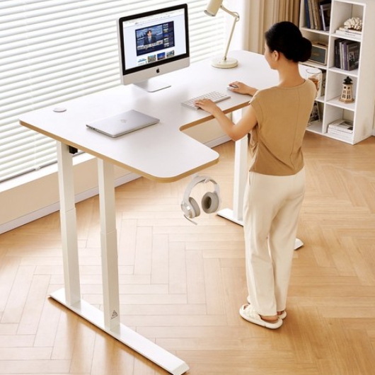 아우스 GE03 코너형 듀얼모터 쿼드형 모션 스탠딩 책상 (1600x700)_이미지