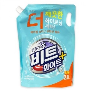 CJ라이온 비트 화이트플러스 액체세제 2리터 일반용 리필용