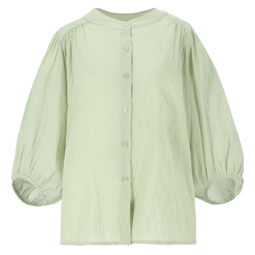 Ab.f.z 라운드넥 솔리드 7부 블라우스 APZ3HB70H