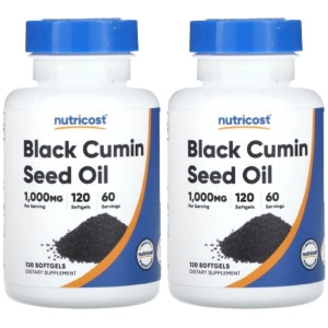 뉴트리코스트 블랙 커민 씨오일 120캡슐 (2개)