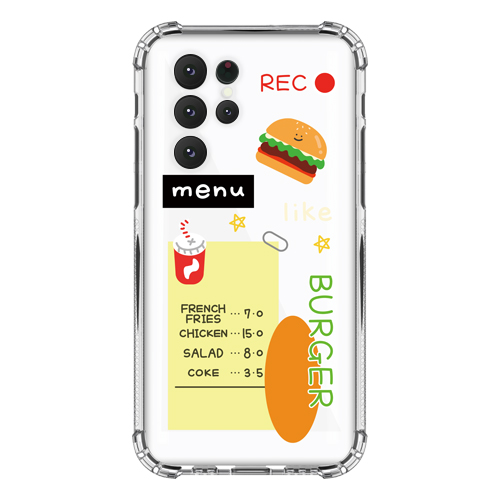 갤럭시S22 플러스 라이크버거 해피밀 투명 방탄 클리어 젤리 케이스