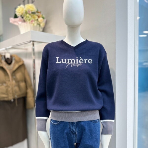 더틸버리 브이넥 레터링 풀오버니트 MTR2M1PO51W_DG