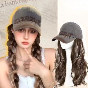 비틀버드 미시야 쉐딩 차콜 캡모자형 가발 SD 250540 SD 250540_이미지