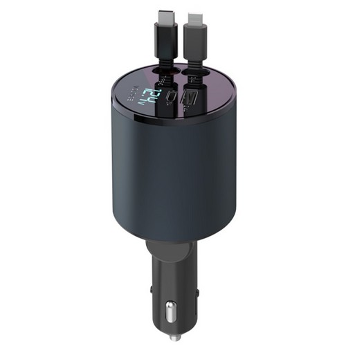 카슈아 LCD 릴타입 시거잭 고속 충전기 CO-RC02_이미지