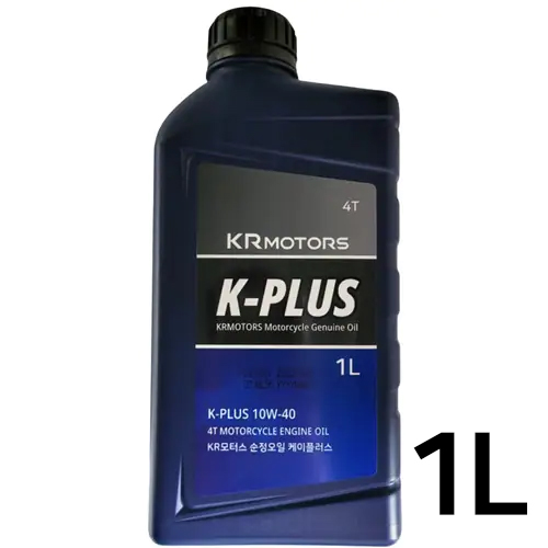 KR모터스 케이플러스 순정 엔진오일 10W40 4T 1L (1개)