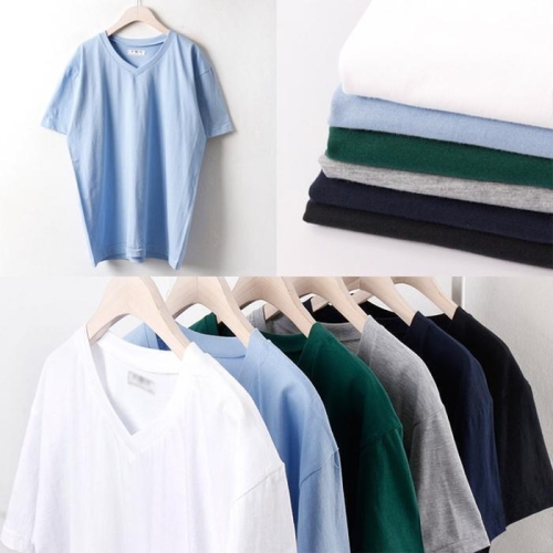 강물처럼 위쉬몰 WW 베이직컬러브이반팔 W045H408 빅사이즈 18397802A_이미지