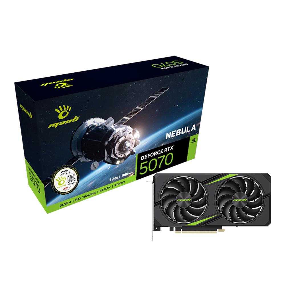 MANLI 지포스 RTX 5070 Nebula D7 12GB Dual Fan 대원씨티에스_이미지