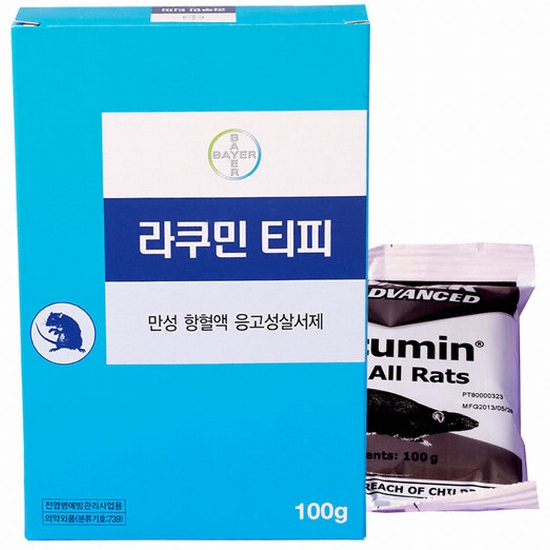 [불명] 쥐약 라쿠민 티피100g (1개)