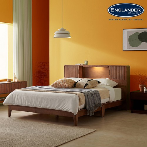 잉글랜더 바스토 원목 통깔판 LED침대 K (Sweet9존필로우탑포켓)
