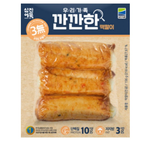삼진어묵 우리가족 깐깐한 떡말이 156g (2개)_이미지