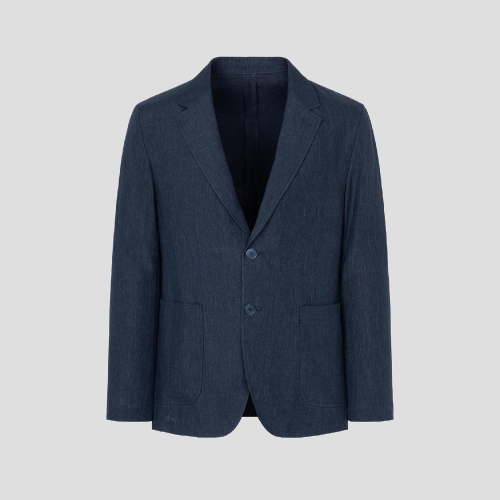 삼성물산 빈폴 남성 리넨 멜란지 재킷 네이비 BC6311C21R