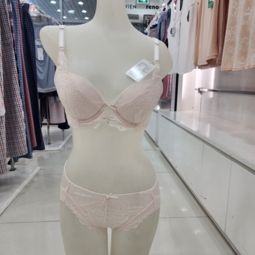 비비안 패플 수입 자가드레이스 브라 레이스팬티세트BR1804A_BP1804