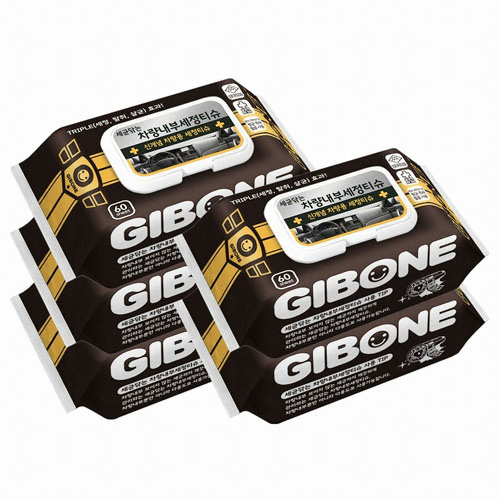 기본에 세균닦는 차량 내부 세정 티슈 60매 (5개)_이미지