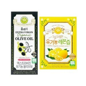 유기농 엑스트라버진 올리브유 + 레몬즙