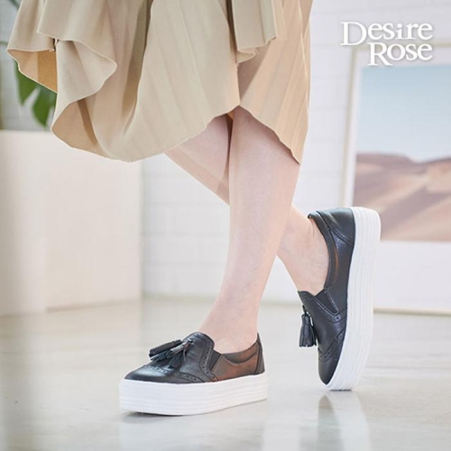 디자이어로즈 여성 밴딩 브로그 윙팁 단화 11243273A