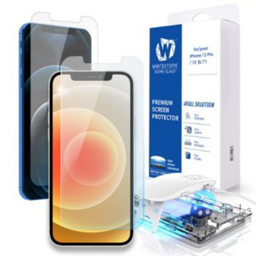 화이트스톤 아이폰12/12 프로 돔글라스 풀커버 강화유리 액정보호필름 (액정 1매)