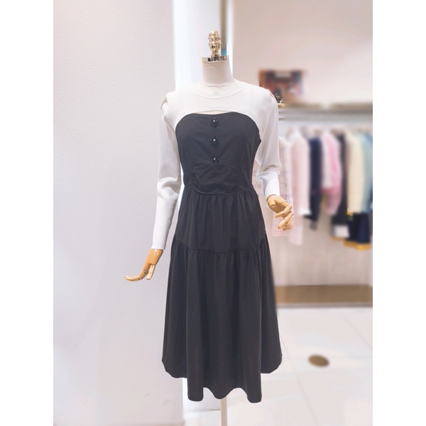 샤틴 니트 볼레로 셋업 원피스 S231P601_이미지