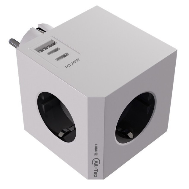루미앤 3구 16A USB 고용량 큐브형 멀티탭_이미지