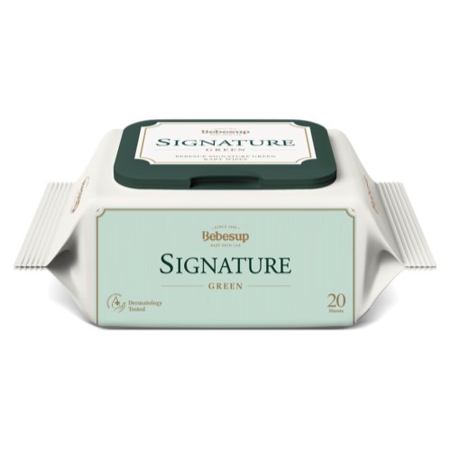 베베숲 시그니처 그린 물티슈 캡형 20매 (72팩)_이미지