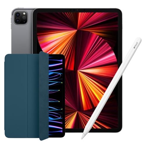 APPLE 2021 iPad Pro 11 3세대+애플펜슬 2세대,폴리오케이스 (512GB)_이미지
