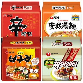 농심 신안너짜 4종 20개 세트