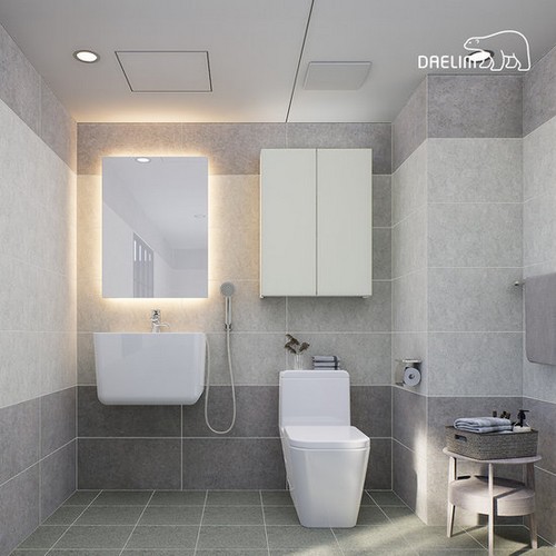 대림바스 코코카페 LED사각거울+욕실장 안방욕실_이미지