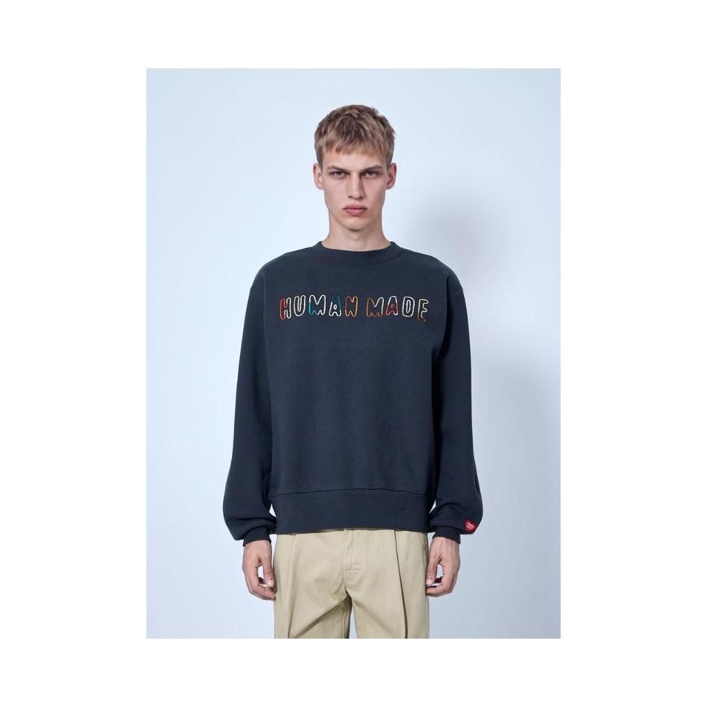 휴먼메이드 남성 Embroidered Sweatshirt HM32CS048BK T_이미지