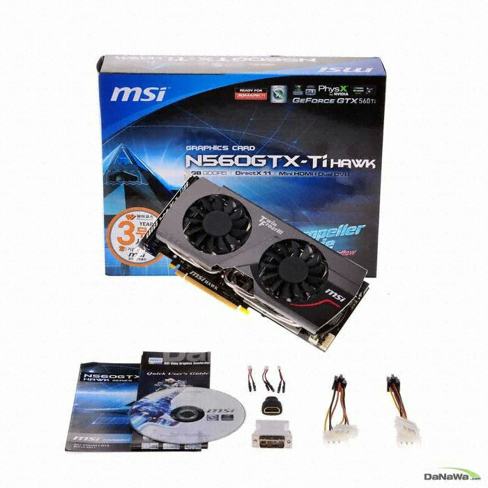 MSI 지포스 GTX560 Ti N560GTX-TI 호크 O.C D5 1GB 트윈 프로져 3_이미지