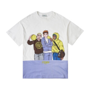 프린팅 코튼 티셔츠 JMI415 7AJ F0TU9 12-14