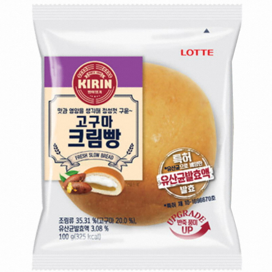 롯데웰푸드 기린 고구마크림빵 100g (5개)