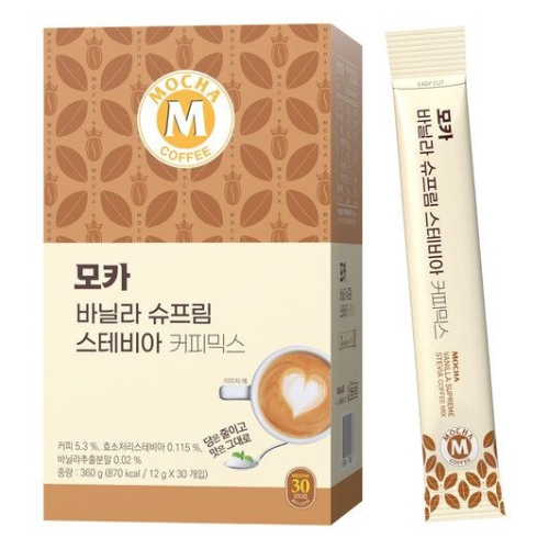 모카씨엔티 모카 바닐라 슈프림 스테비아 커피믹스 30개입 (3개)_이미지