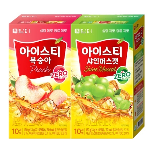 제로슈가 아이스티 복숭아 + 샤인머스캣 10개입