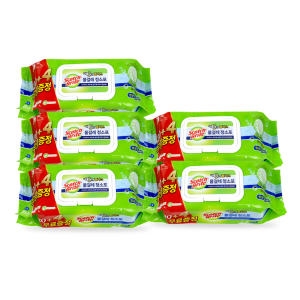 3M 스카치브라이트 물걸레 청소포 더블액션 플러스 대형 24매 (5개)