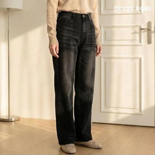 디자이어로즈 여자 본딩안감 일자청바지 겨울청바지 44012617_이미지