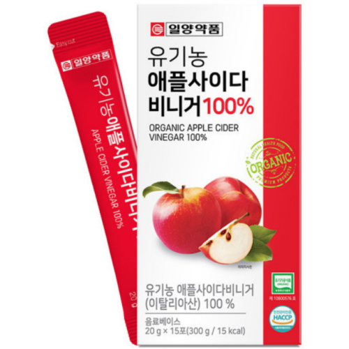 일양약품 유기농 애플사이다 비니거 100% 300g (20g x 15포) (1개)_이미지