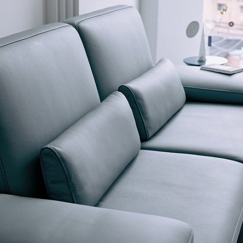 다우닝 플라나 베이직 전체 천연가죽 소파 3인용 (스툴포함)_이미지