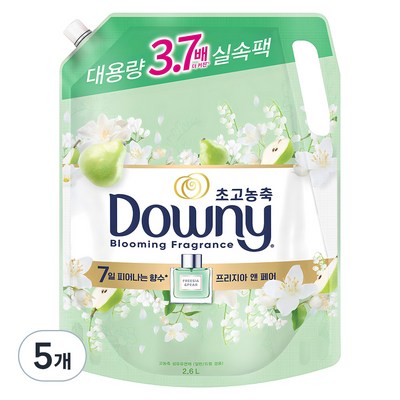 다우니 향수 컬렉션 프리지아 앤 페어 리필 2.6L (5개)_이미지