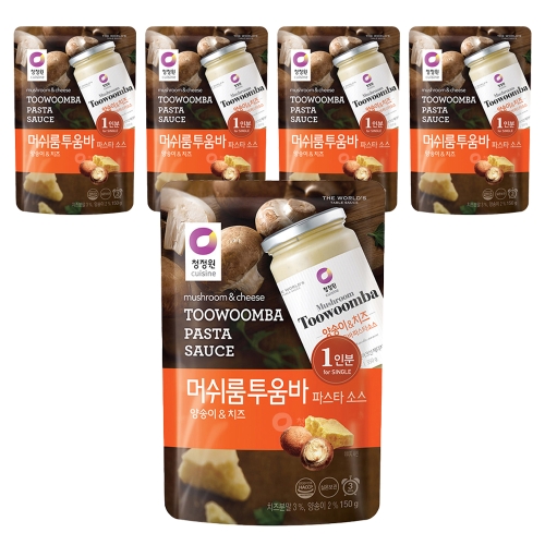 청정원 싱글 파우치 머쉬룸 투움바 소스 150g (5개)_이미지