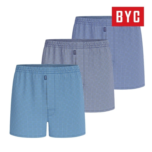 BYC 남성 순면 트렁크 팬티 40수 사각박서 3매입 MCG3050_이미지