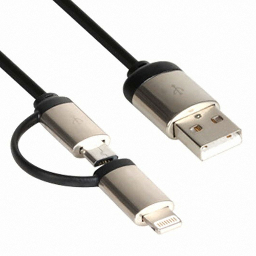 강원전자 NETmate 2in1 마이크로5핀 + 애플8핀 멀티 케이블 [NMC-KVD35, 0.35m]