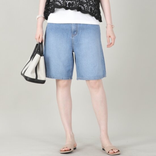 애비뉴투지 엄마옷 얇은 데님 국내산 여름 반바지 빅사이즈 청바지 P07514