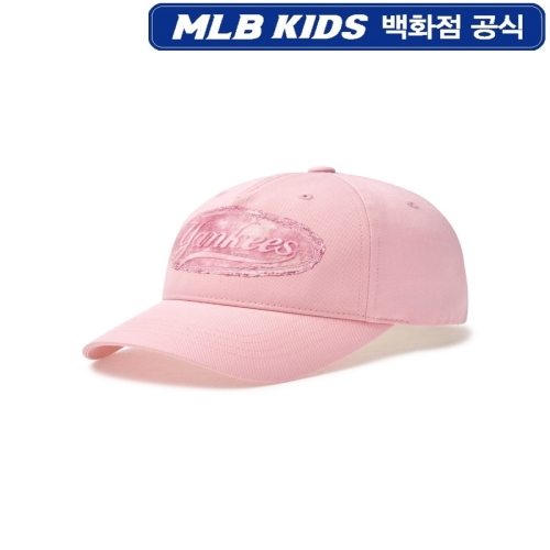 MLB MLB키즈 워싱 원형 컬시브 볼캡 7ACPVT35N50PKM