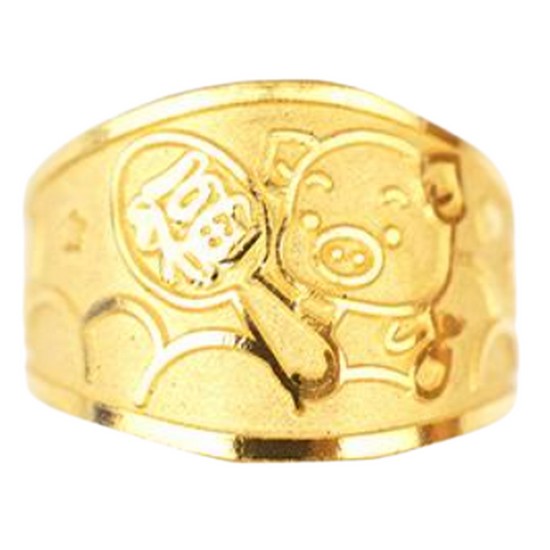 아카링골드 아기돼지 돌반지 1.875g_이미지