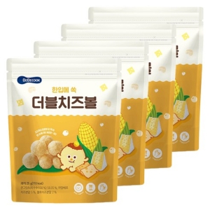 베베쿡 한입에 쏙 더블치즈볼 25g (4개)_이미지