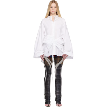 오토링거 화이트 리버레이티드 더블 셔츠 미니 드레스 111 401011 01 TP8