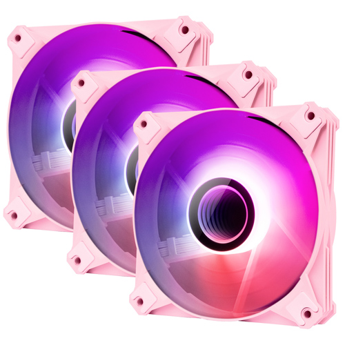 darkFlash 인피니티8 ARGB (3팩, 핑크)