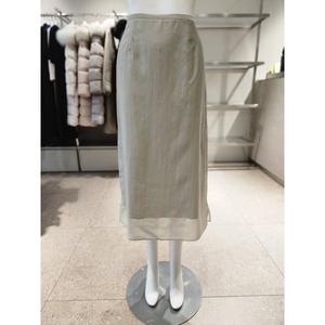 세미 시스루 배색 스커트 A253PWS603