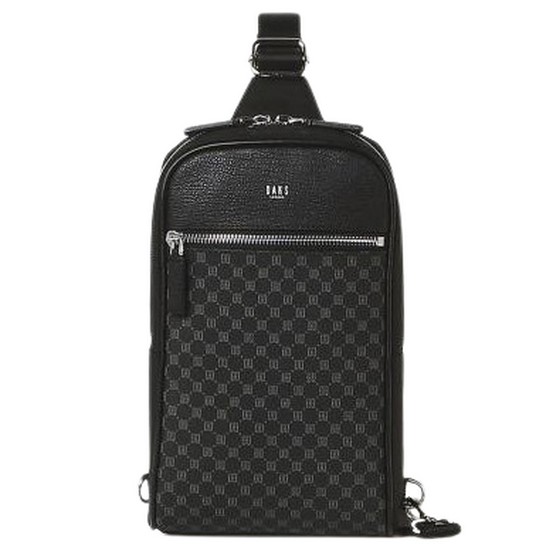 LF 닥스 패턴배색 가죽 웨이스트백 DBBA4E607BK_이미지