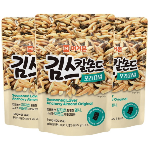 머거본 김스 칼몬드 오리지널 100g (3개)